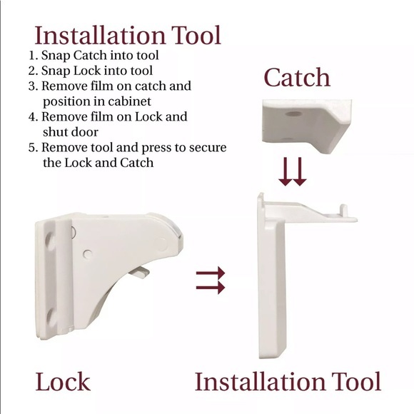 MAGNETIC CHILD SAFTEY LOCKS / cabinets & drawers - Picture 5 of 6